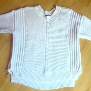 Banana Republic cable knit white sweater size m